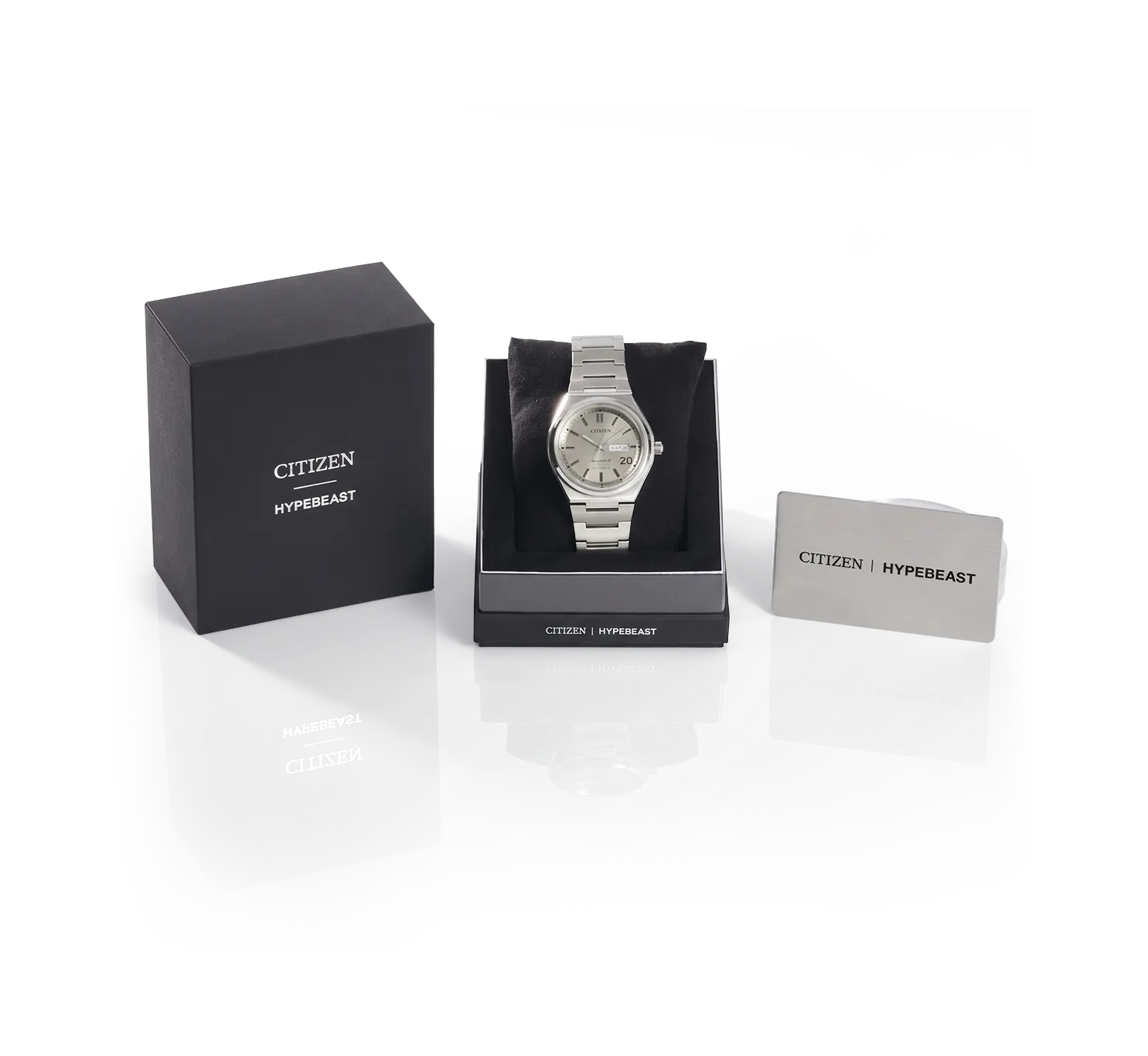 Zenshin Three-hand x Hypebeast Silver-Tone Dial Super Titanium
